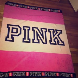 2 Pink Brand Throw Blankets